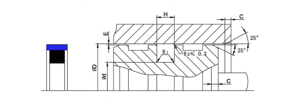 SPG piston seal installation profile