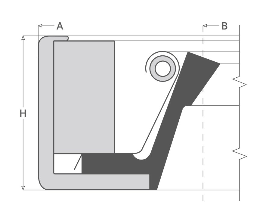 L2M oil seal cross section