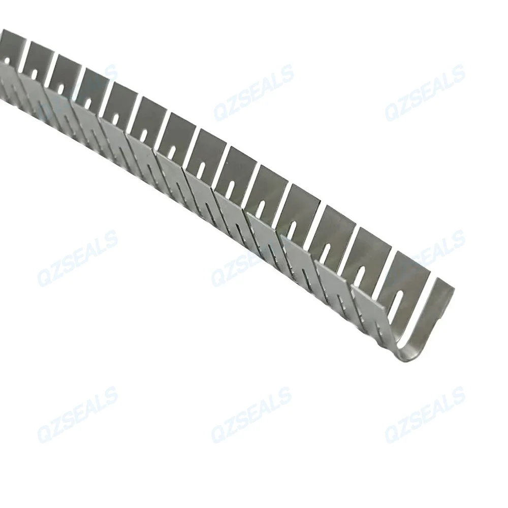 Meander Spring V Type Cantilever Spring – Stainless Steel SS301 by QZSEALS Meander spring made of stainless steel SS301 for spring energized seals