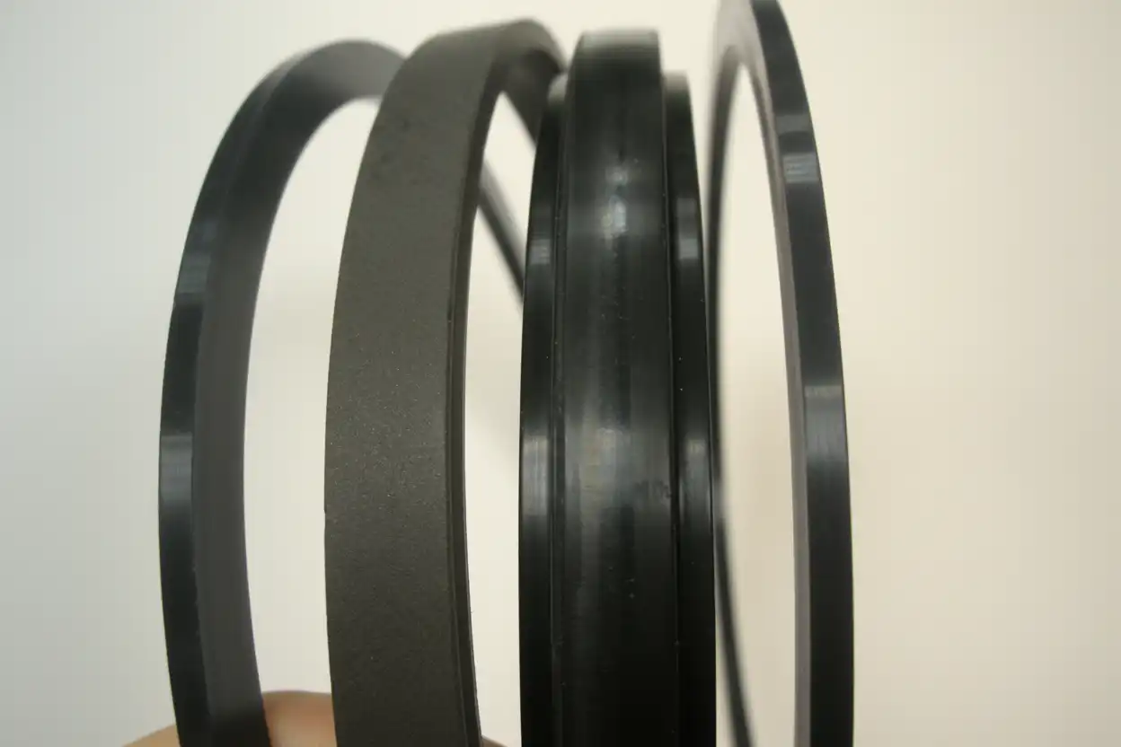 Various styles of black rubber seals
